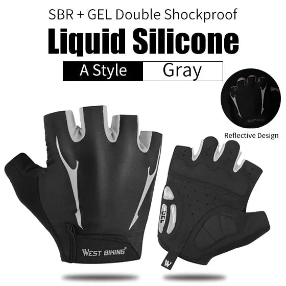 Half Finger Anti Slip Shockproof Cycling Gloves