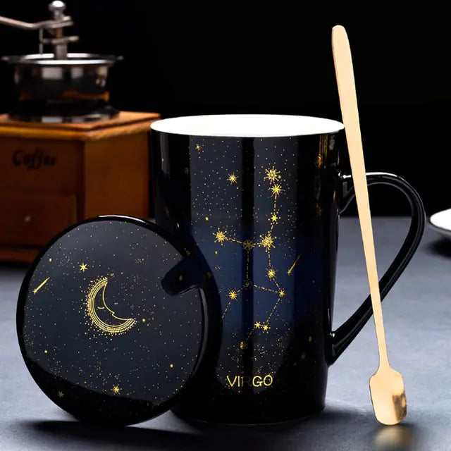 Collector's 12 Constellations Creative Mug With Spoon Giftset