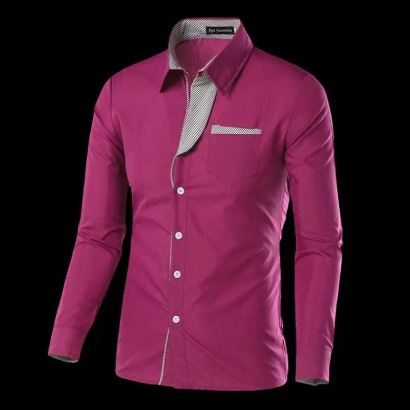 Male Fashion Shirts Full Sleeve Stripe Shirt