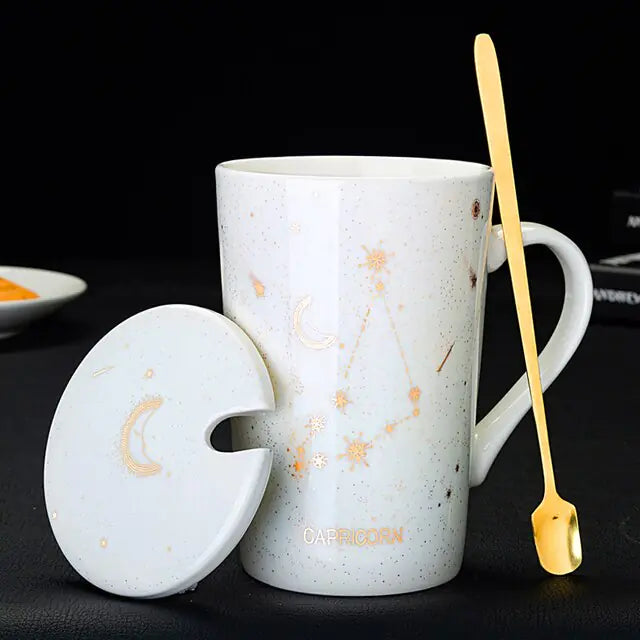 Collector's 12 Constellations Creative Mug With Spoon Giftset