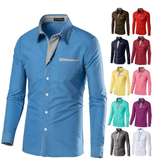 Male Fashion Shirts Full Sleeve Stripe Shirt