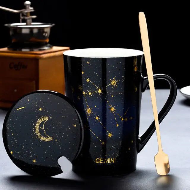 Collector's 12 Constellations Creative Mug With Spoon Giftset