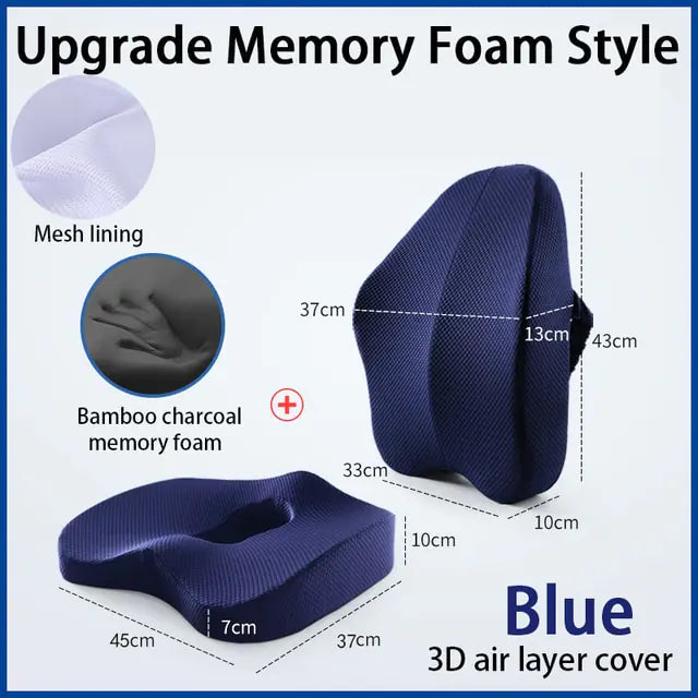 Memory Foam Seat Cushion and Orthopedic Pillow