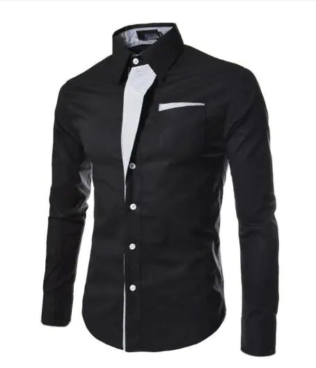 Male Fashion Shirts Full Sleeve Stripe Shirt