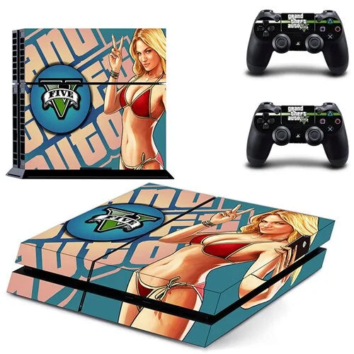 PS4 Grand Theft Auto V (GTA 5) Skin Sticker for Console & 2 Controllers