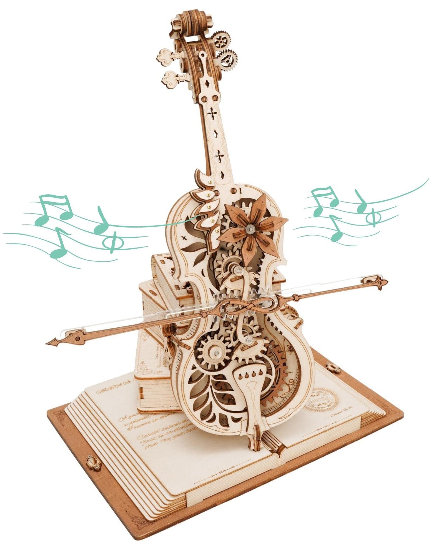 🎼 Robotime ROKR Magic Cello – Mechanical Music Box 3D Wooden Puzzle