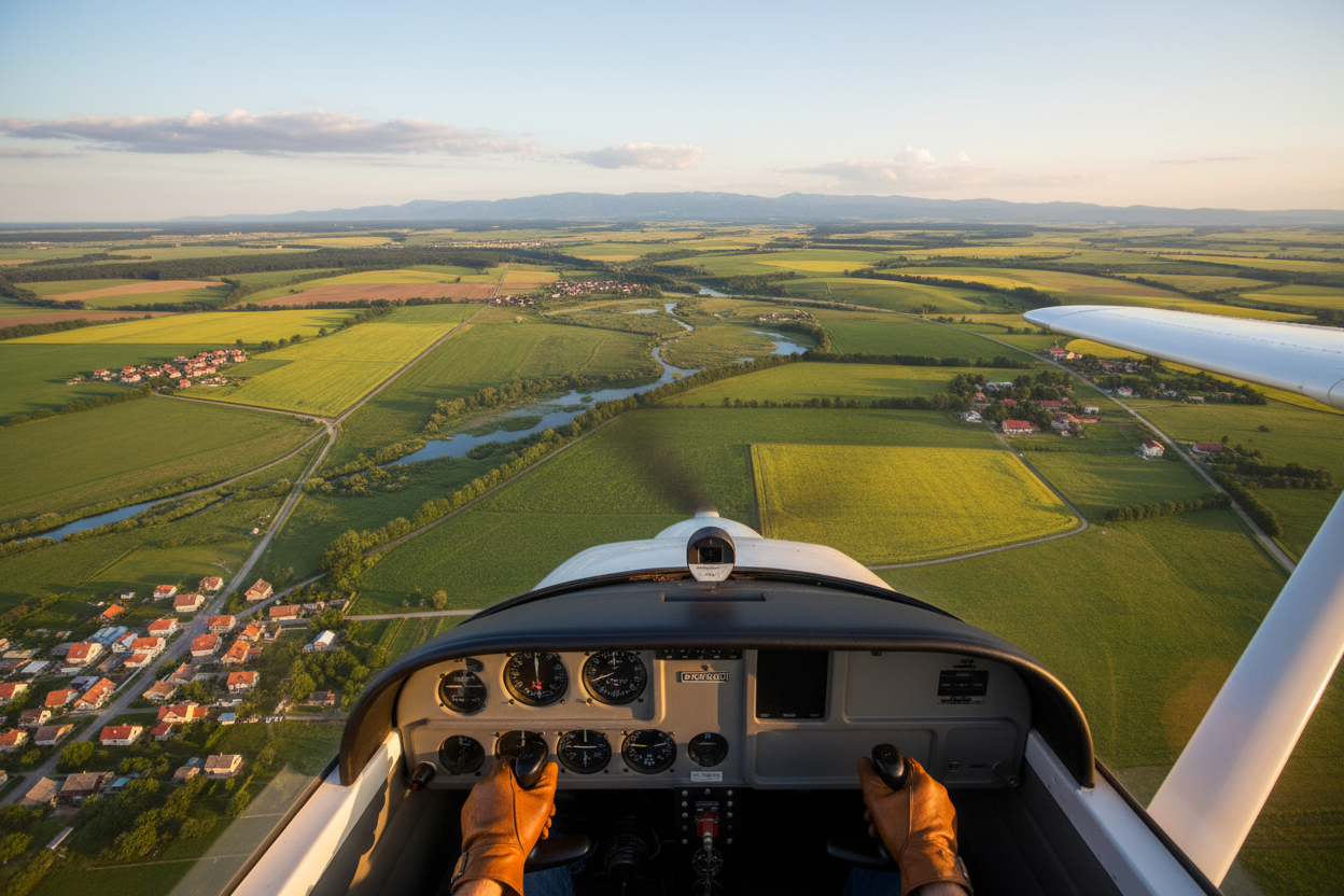 Aerial View from Cockpit