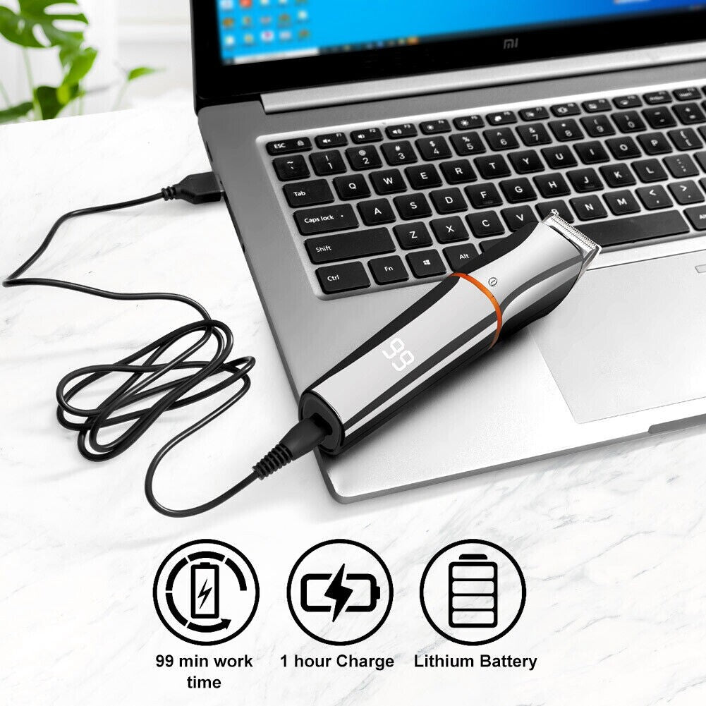 ✂️ Professional Hair Clippers & Cordless Beard Trimmer Set