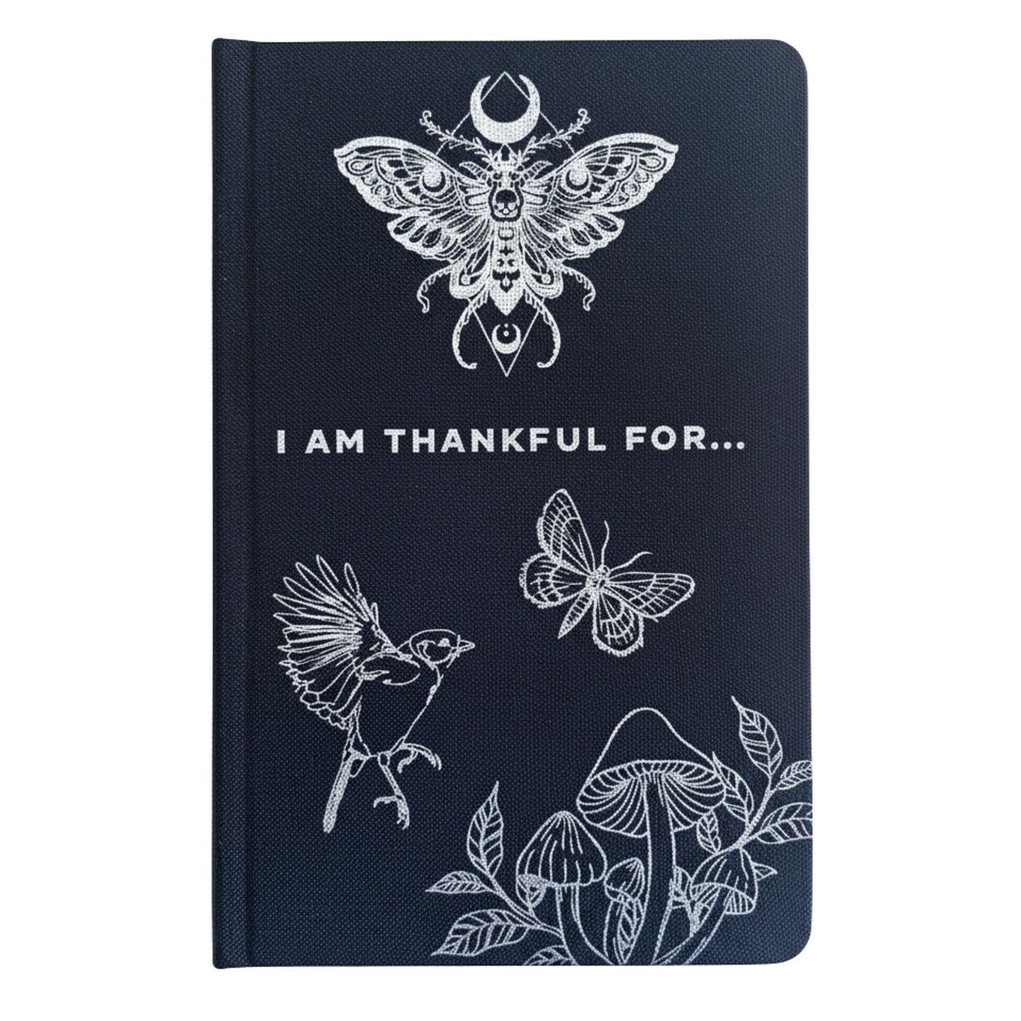 🖤 Black Gratitude Journal – 120 Pages with Silver Lining