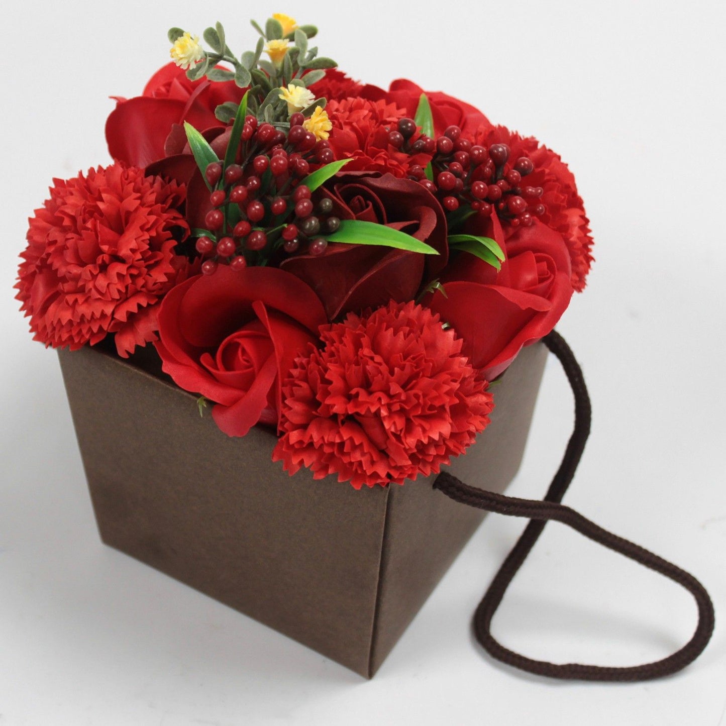 ❤️ Soap Flower Bouquet – Red Rose & Carnation