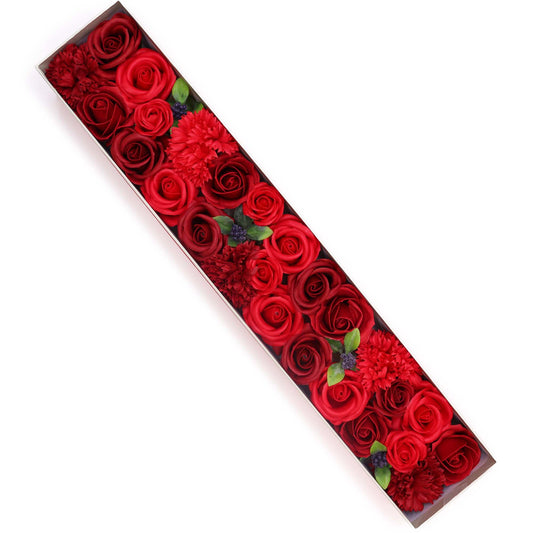 ❤️ Extra Long Soap Flower Box – Classic Red Roses