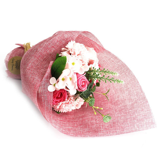 🌸 Standing Soap Flower Bouquet – Pink
