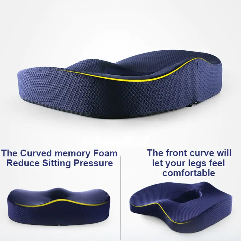 Memory Foam Seat Cushion and Orthopedic Pillow