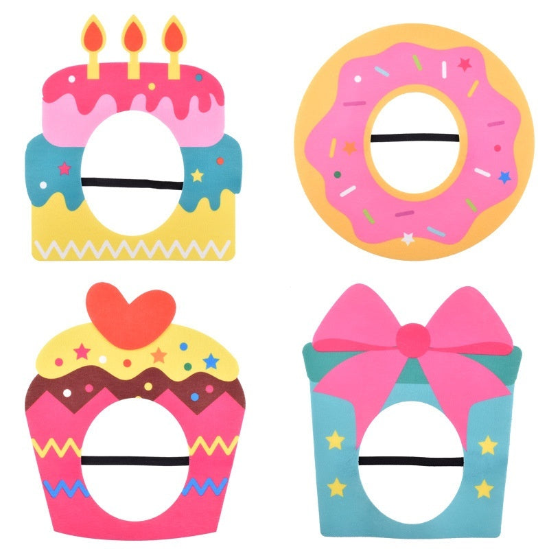 🎂 INS Style Cake Headgear Hat – Funny Selfie Prop & Party Decoration