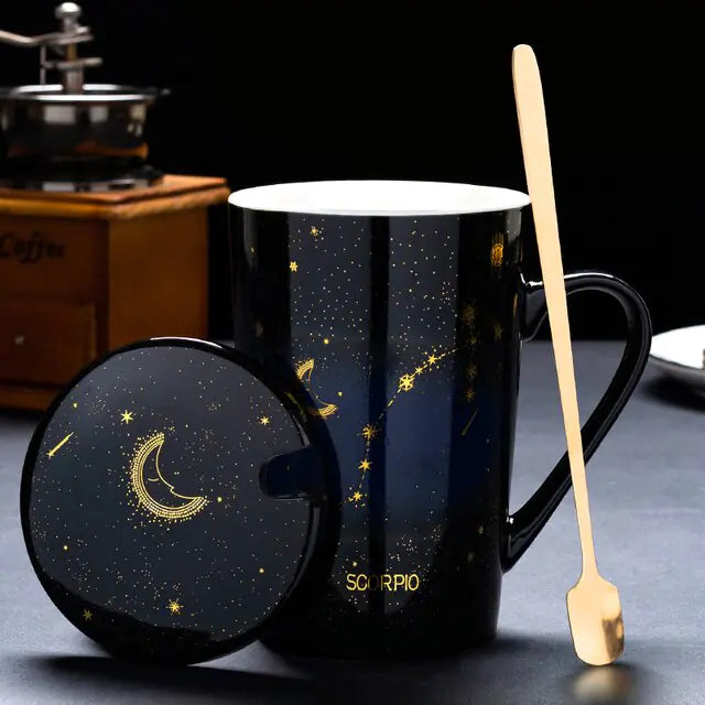 Collector's 12 Constellations Creative Mug With Spoon Giftset