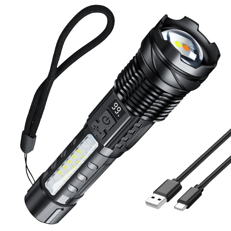 🔦 Rechargeable LED Flashlight – Zoomable Tactical Torch
