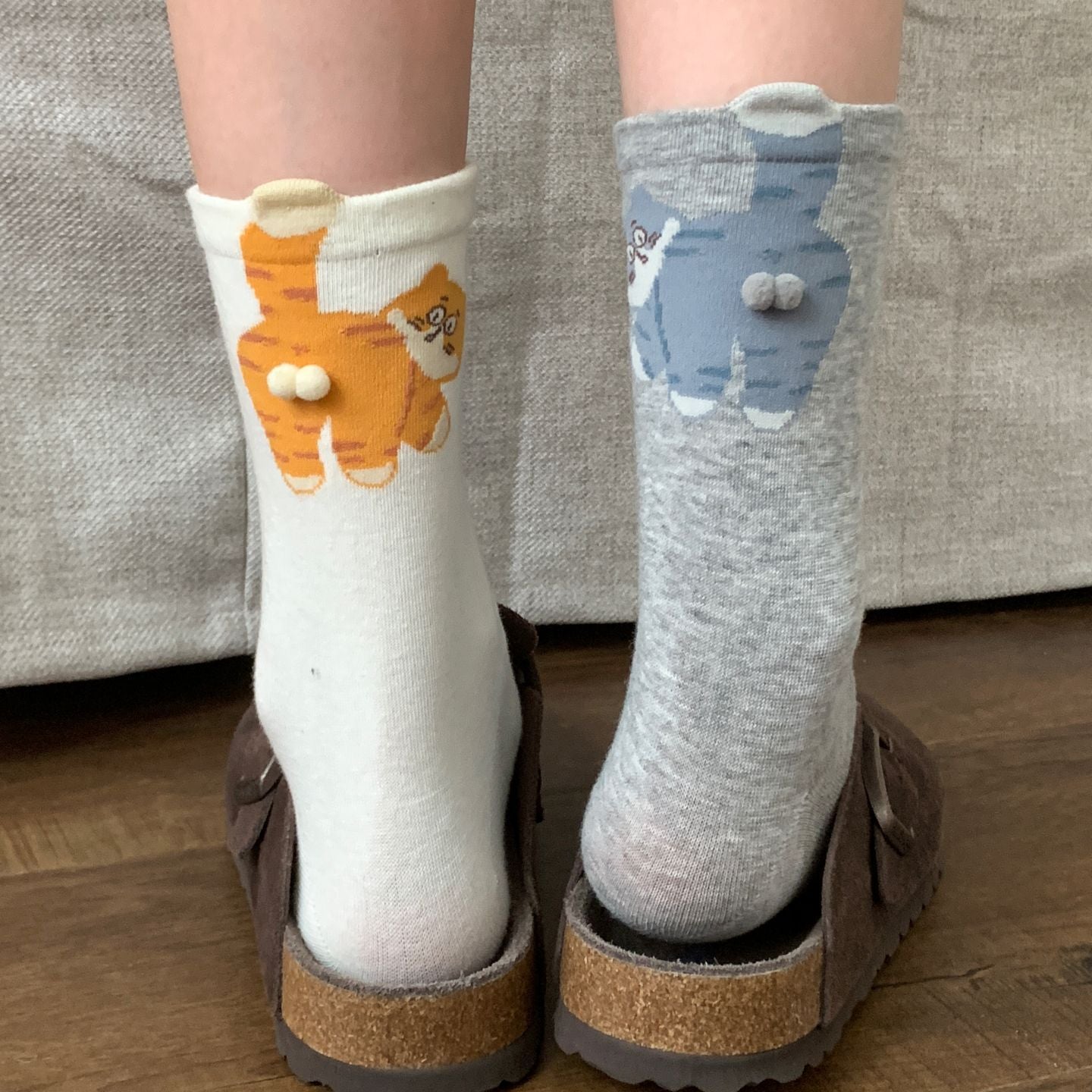🧦 Women’s Thin Solid Colour Cartoon Long Socks – Fun & Stylish Everyday Wear