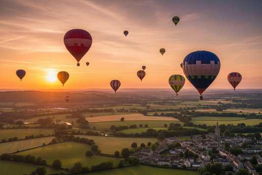 Hot Air Balloons at Golden Hour