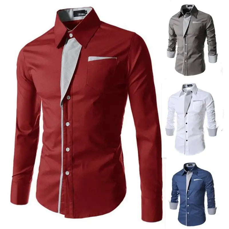 Male Fashion Shirts Full Sleeve Stripe Shirt