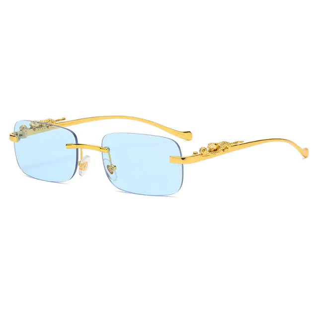 Vintage Rimless Square Sunglasses