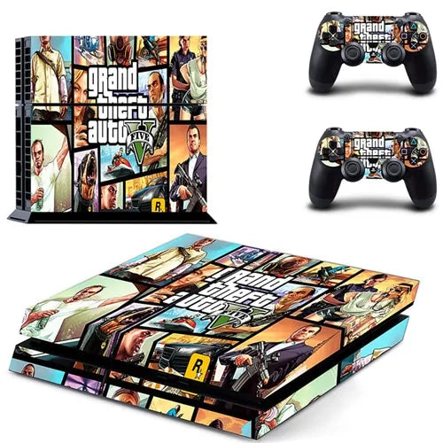 PS4 Grand Theft Auto V (GTA 5) Skin Sticker for Console & 2 Controllers