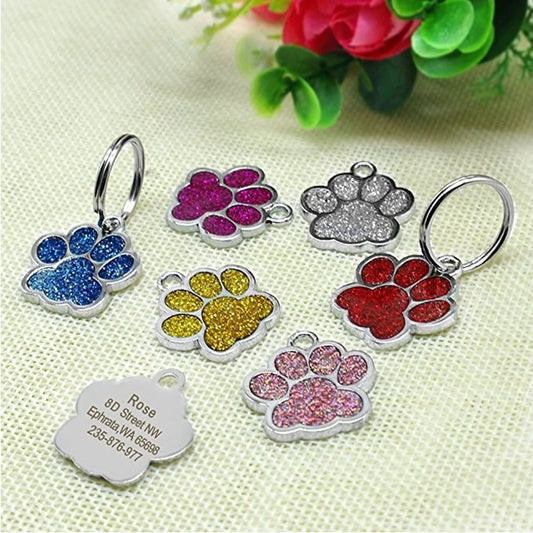 Mini Shine Paw Pet ID Tags