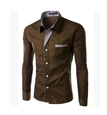 Male Fashion Shirts Full Sleeve Stripe Shirt