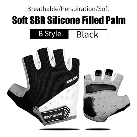 Half Finger Anti Slip Shockproof Cycling Gloves