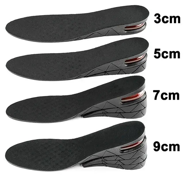 Height Increase Insoles Air Cushion Elevator Shoe Insole Lifts Kits Inserts for Men Women Taller Insoles 3-9cm Variable Height