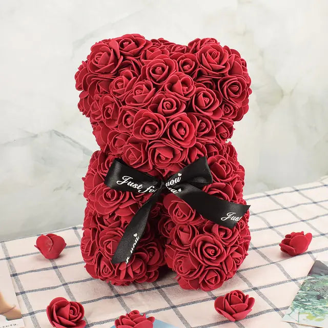 Artificial Flower Rose Bear - Great Gift!