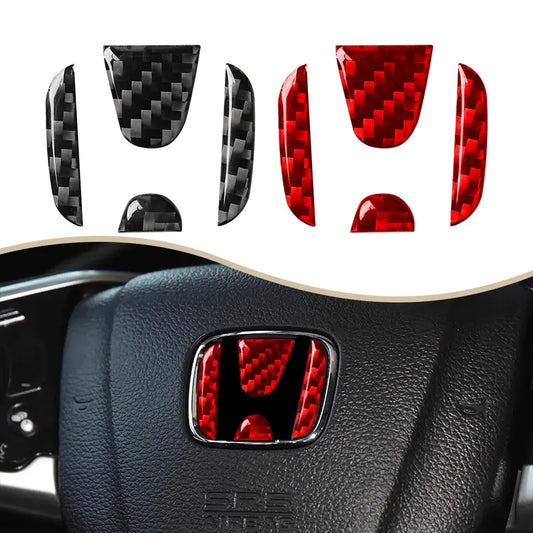 Honda Carbon Fiber Car Steering Wheel Sticker