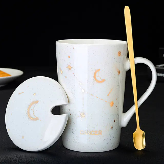 Collector's 12 Constellations Creative Mug With Spoon Giftset