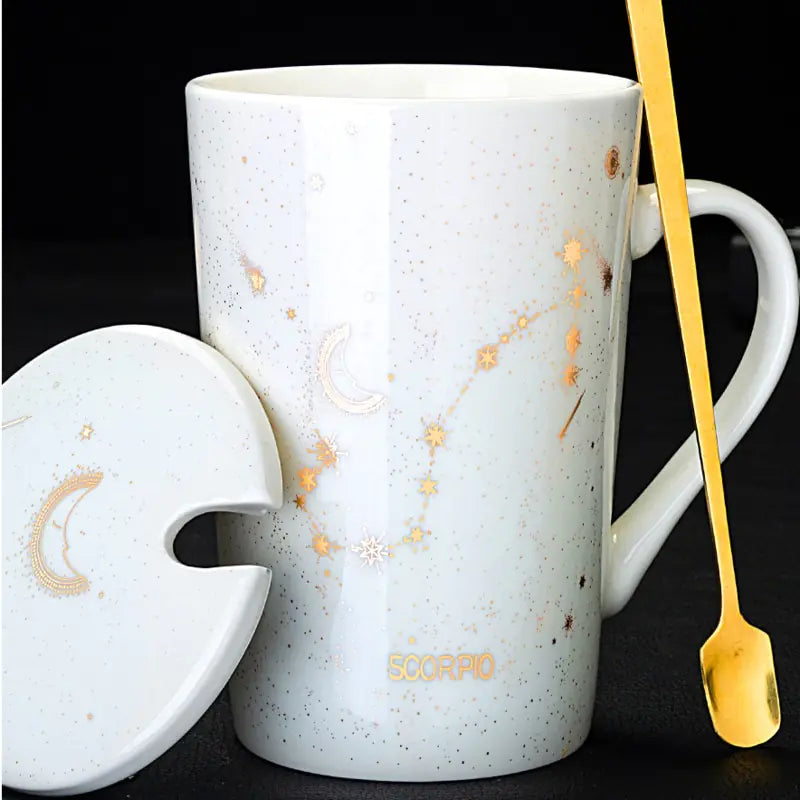 Collector's 12 Constellations Creative Mug With Spoon Giftset