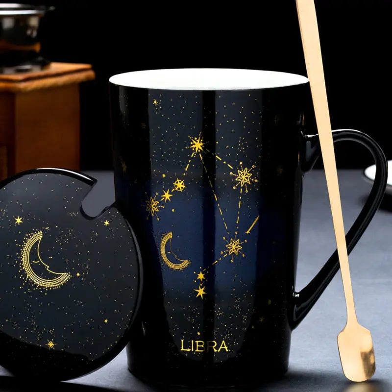 Collector's 12 Constellations Creative Mug With Spoon Giftset