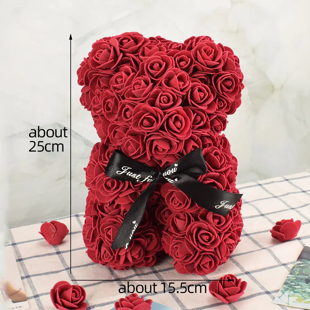 Artificial Flower Rose Bear - Great Gift!