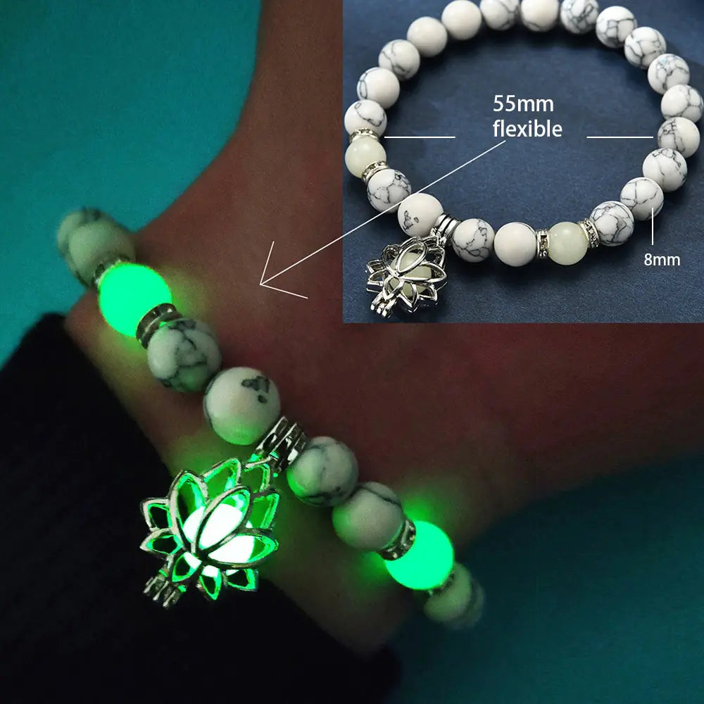 Glow In The Dark Natural Stone Bracelet