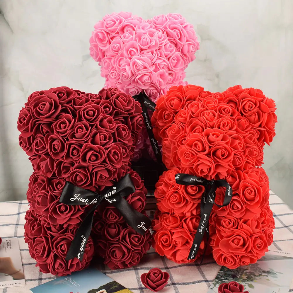 Artificial Flower Rose Bear - Great Gift!