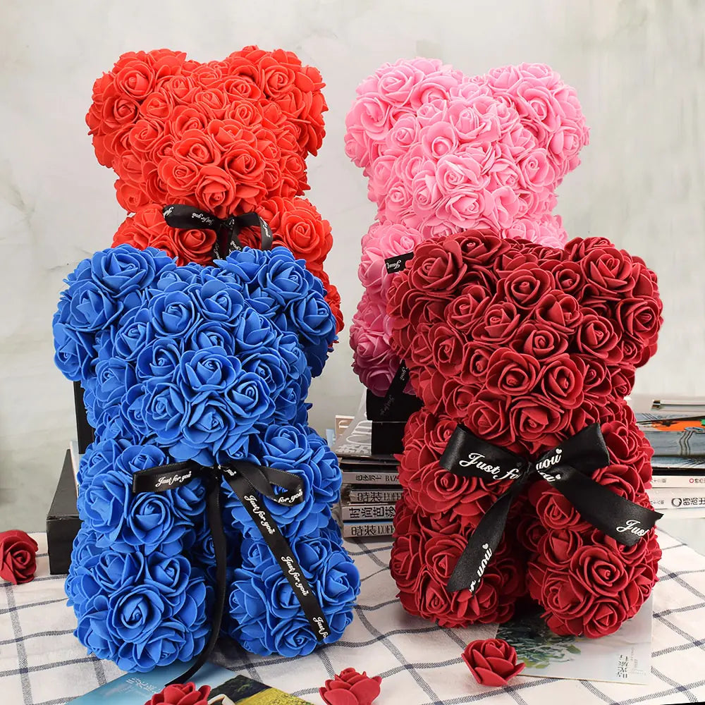 Artificial Flower Rose Bear - Great Gift!